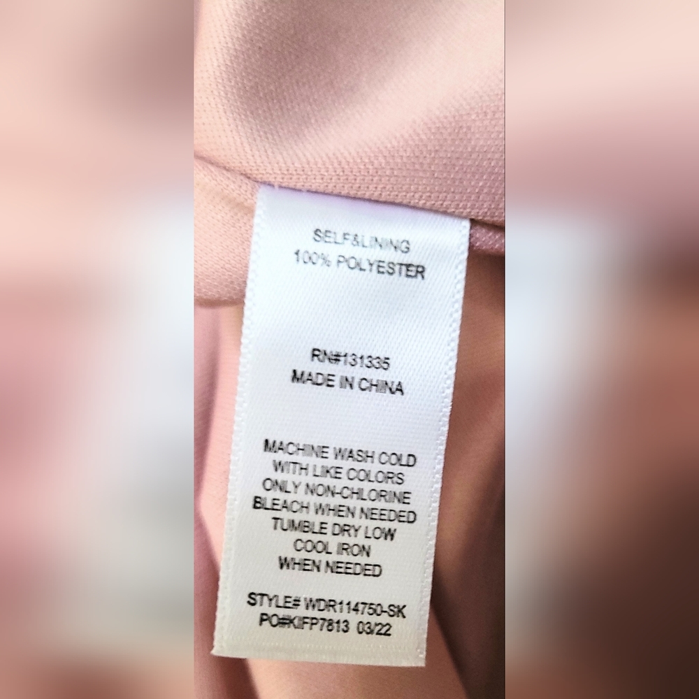 NWT! Pink Socialite Summer Sweetheart Midi Women's Blush Side Slit Dress Small - Picture 9 of 11